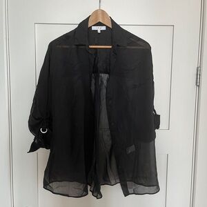 IRO Black Sheer Blouse